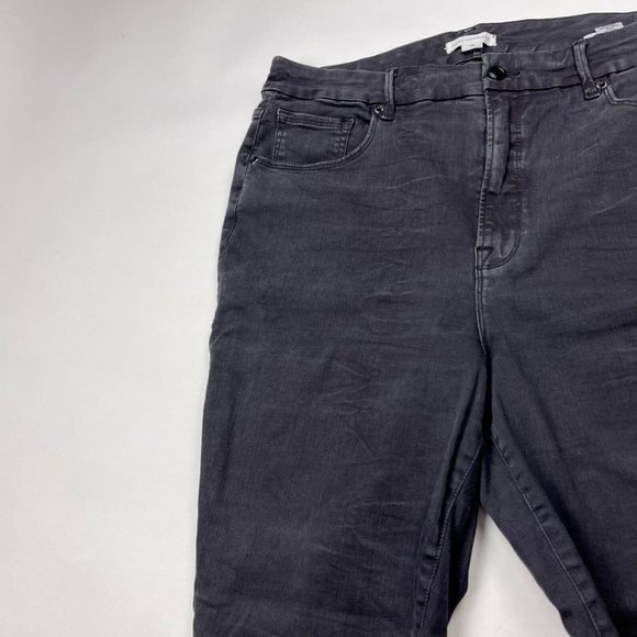 Good American Good Waist Crop Raw Edge Jeans Women 18 Stretch Cotton High Rise - Picture 5 of 14